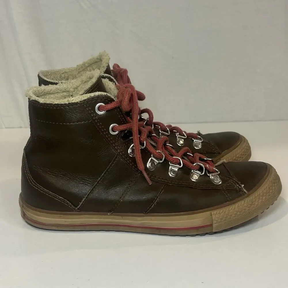 Converse Sneakers Youth Junior 5 HiTop Winter Monks Robe Hitop Brown Leather